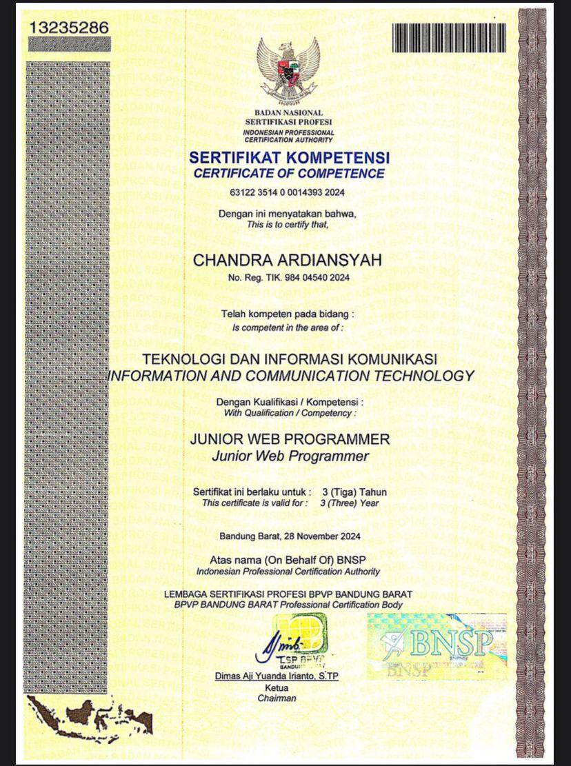 Certified Junior Web Programmer