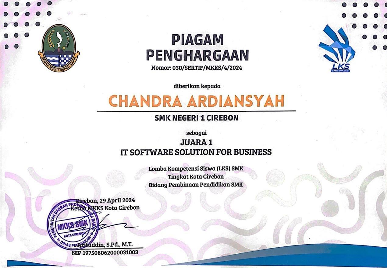 1st Place: IT Software Solution for Business